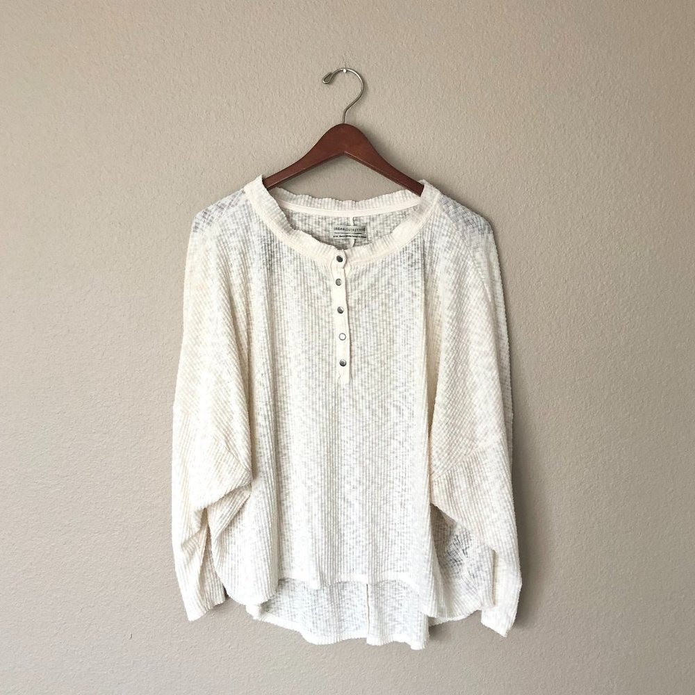 UO Comfy Oversized Henley Top